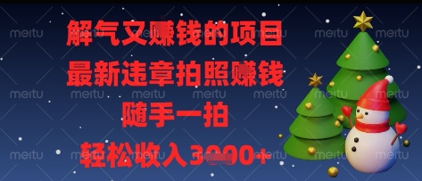 解气又挣钱的项目，最新违章拍照挣钱，随手一拍，轻松收入多张【揭秘】-汇流