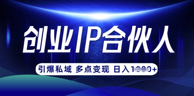 云帆·创业ip合伙人打造3.0，从0到1教你做网创，实现月入过W-汇流