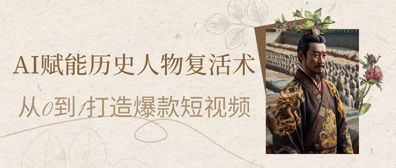 AI赋能历史人物复活术：从0到1打造爆款短视频-汇流