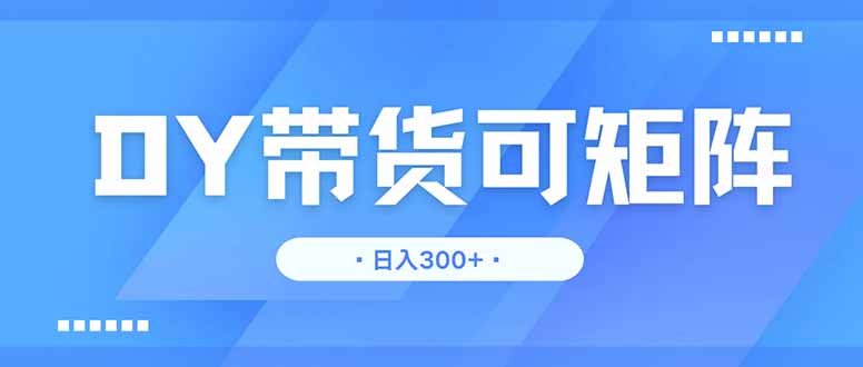 DY带货，日入300＋矩阵无上限-汇流