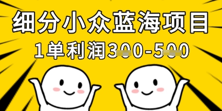 细分小众蓝海项目，一单利润3张，每月收入稳定过1w+-汇流