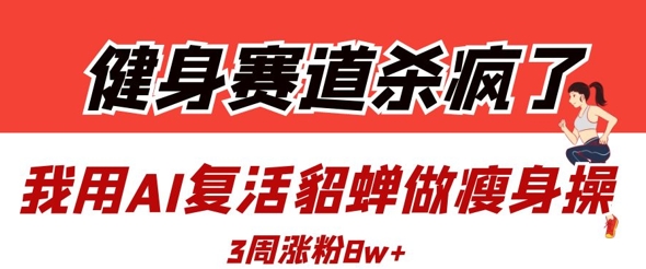 健身赛道杀疯了？我用AI复活貂蝉做瘦身操，3周涨粉8W-汇流