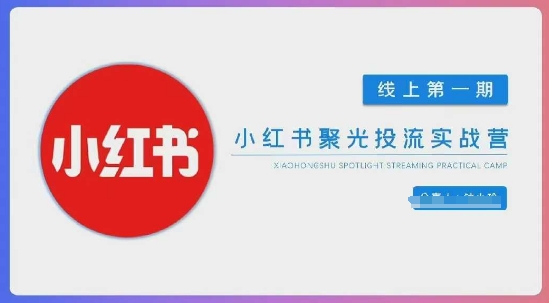 小红书聚光陪跑第一期，教你从0到1玩转小红书聚光投流，搭建小红书付费投流团队，更快的见到效果-汇流