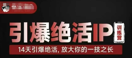 引爆绝活IP训练营，14天引爆绝活，放大你的一技之长-汇流